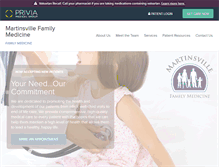 Tablet Screenshot of martinsvillefamilymedicine.com